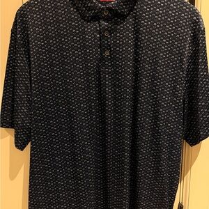 Grand Slam Dark Blue Patterned Polo Shirt